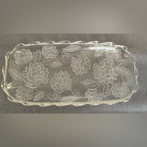 Chrysanthemum Crystal Platter